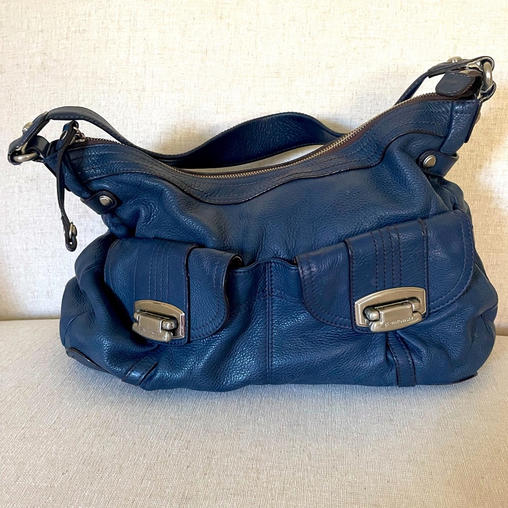 B Makowsky Leather Hobo Purse 14” by 9”